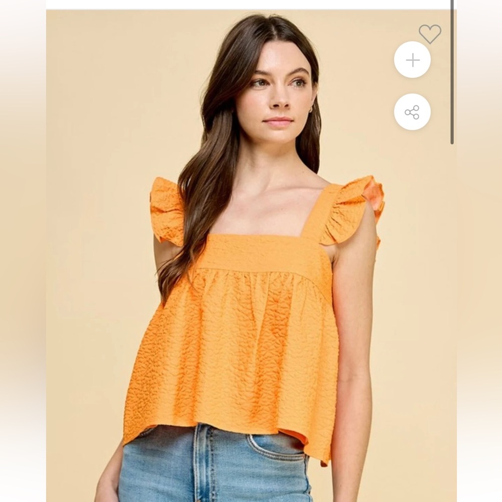 Bright Orange Boutique Top